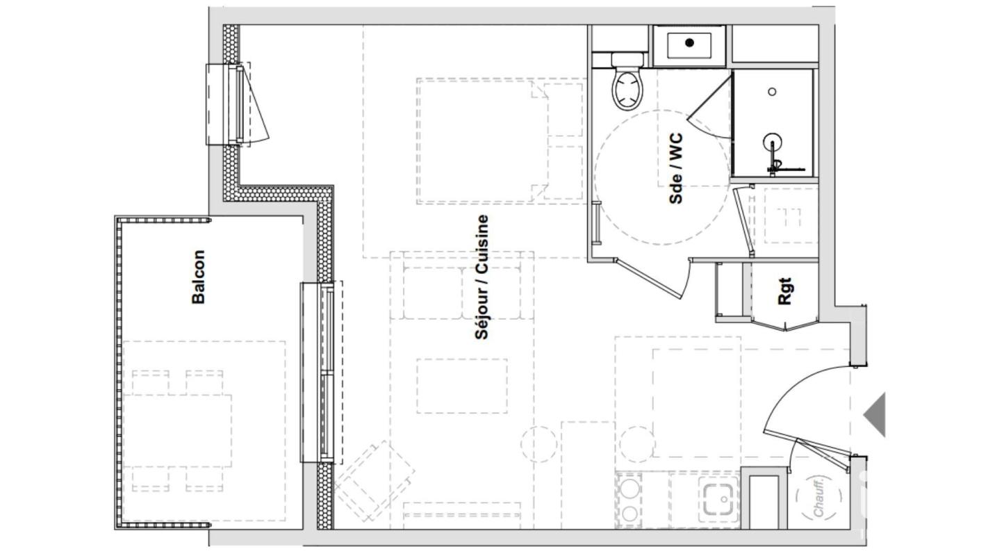 Appartement 1 Pièce(s) Riom