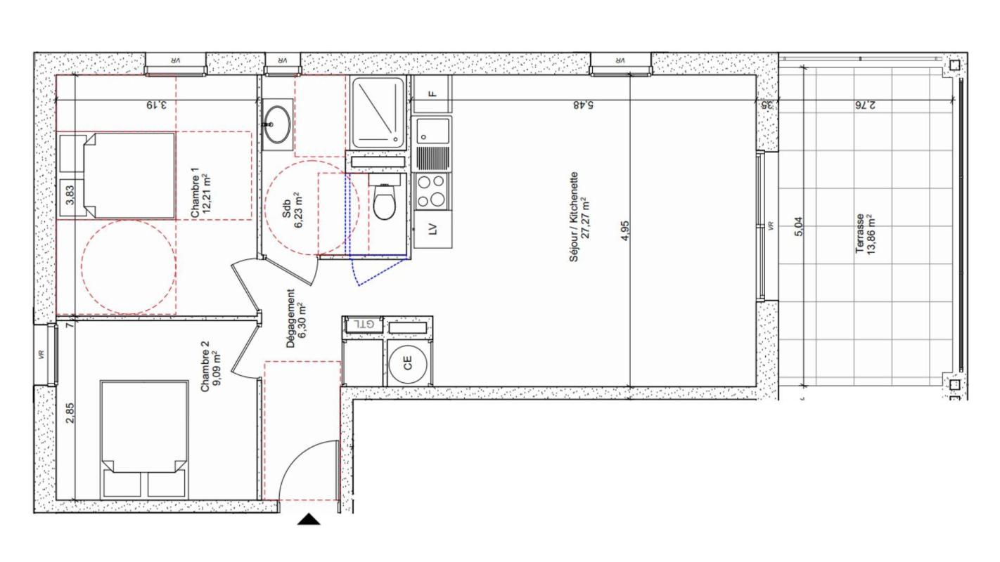 Appartement 3 Pièce(s) Bormes-les-Mimosas