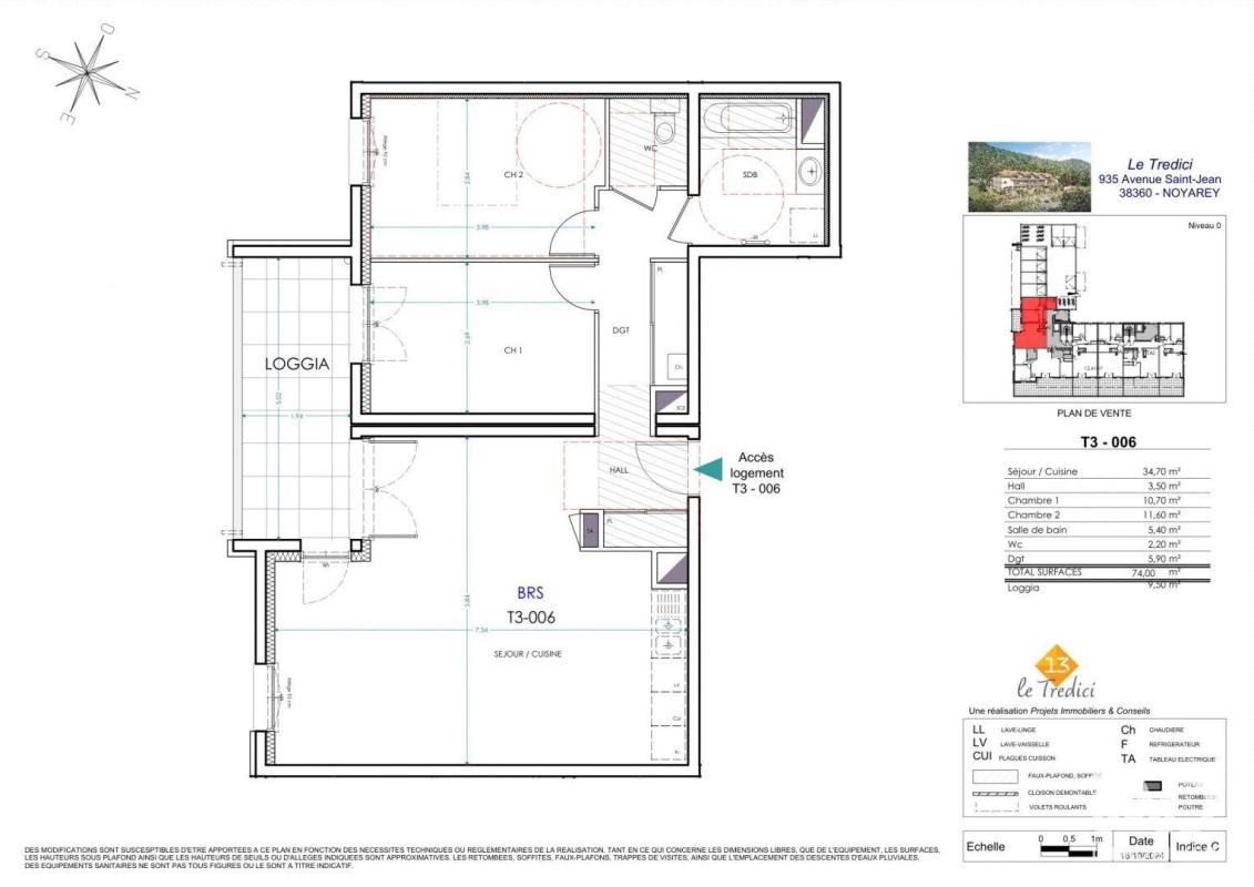 Appartement 3 Pièce(s) Noyarey