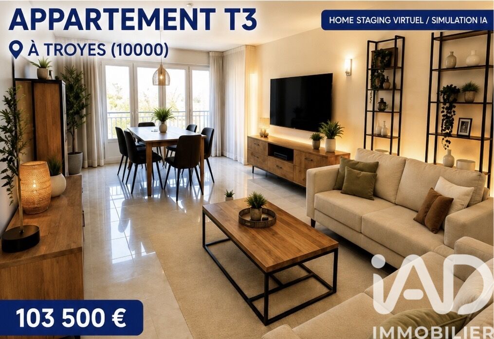 Appartement 3 Pièce(s) Troyes