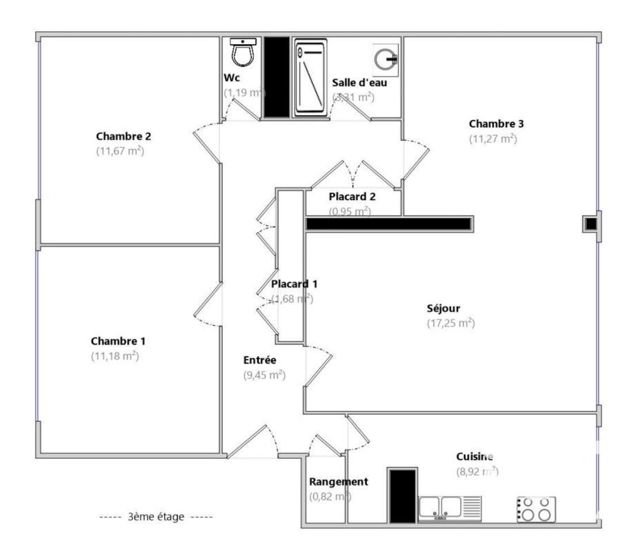 Appartement 4 Pièce(s) Vitry-sur-Seine