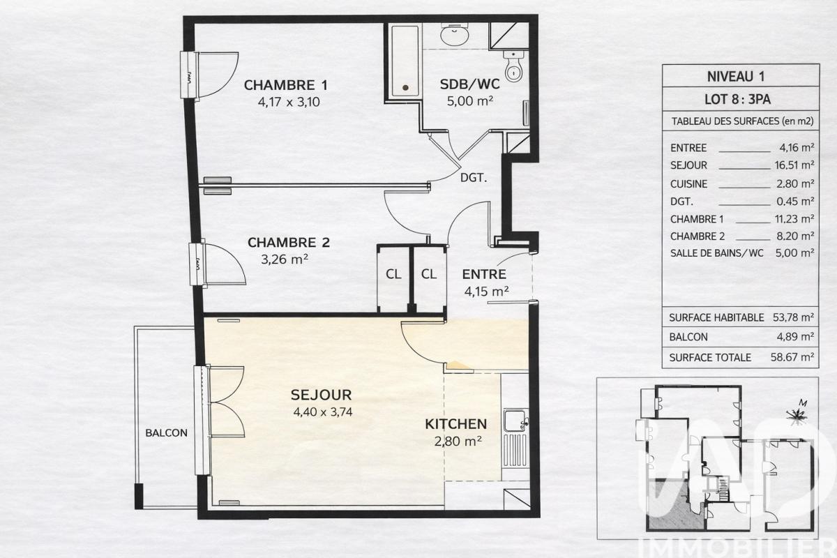 Appartement 3 Pièce(s) Argenteuil