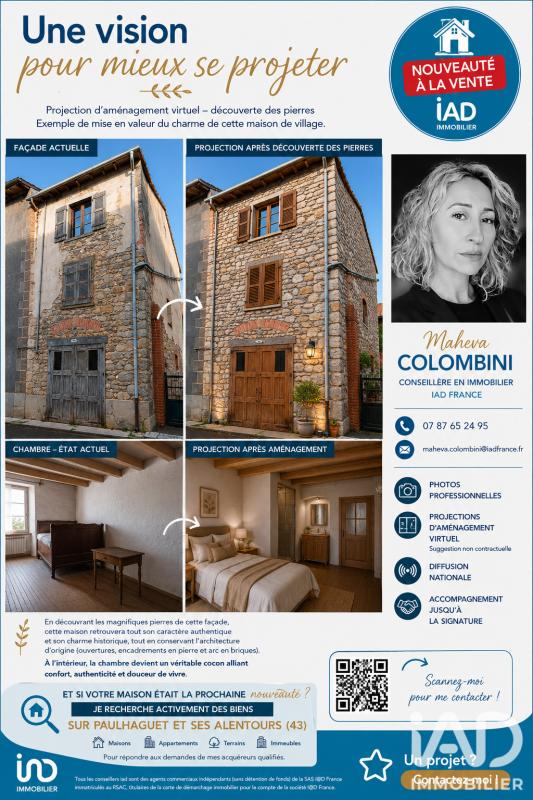 Maison de village 3 Pièce(s) Paulhaguet