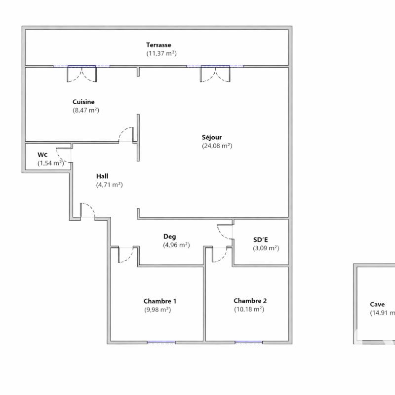 Appartement 3 Pièce(s) Saint Aygulf