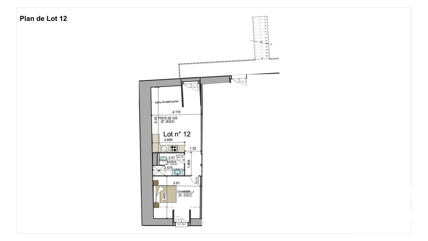 Appartement 2 Pièce(s) École-Valentin - Photo 8