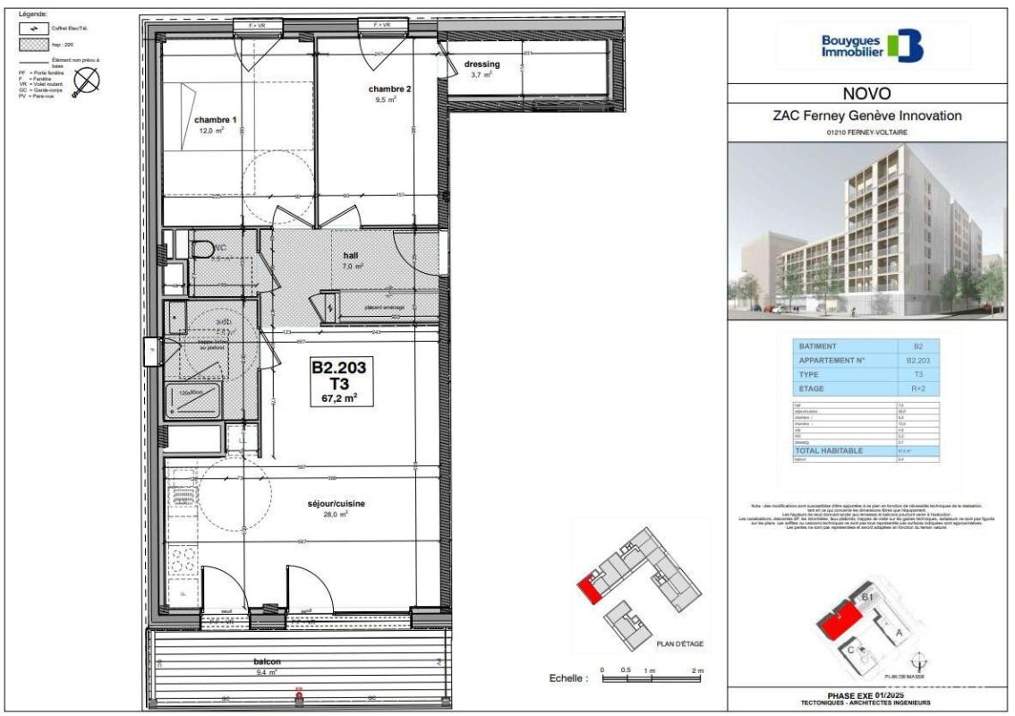Appartement 3 Pièce(s) Ferney-Voltaire