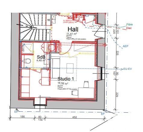 Appartement 1 Pièce(s) Saint-Martin-des-Champs