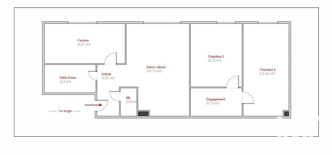 Appartement 3 Pièce(s) Saint-Maurice