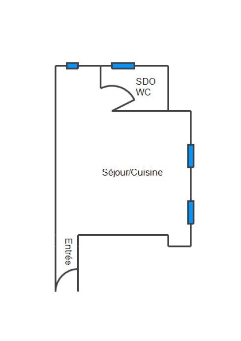 Appartement 1 Pièce(s) Paris 17eme Arrondissement