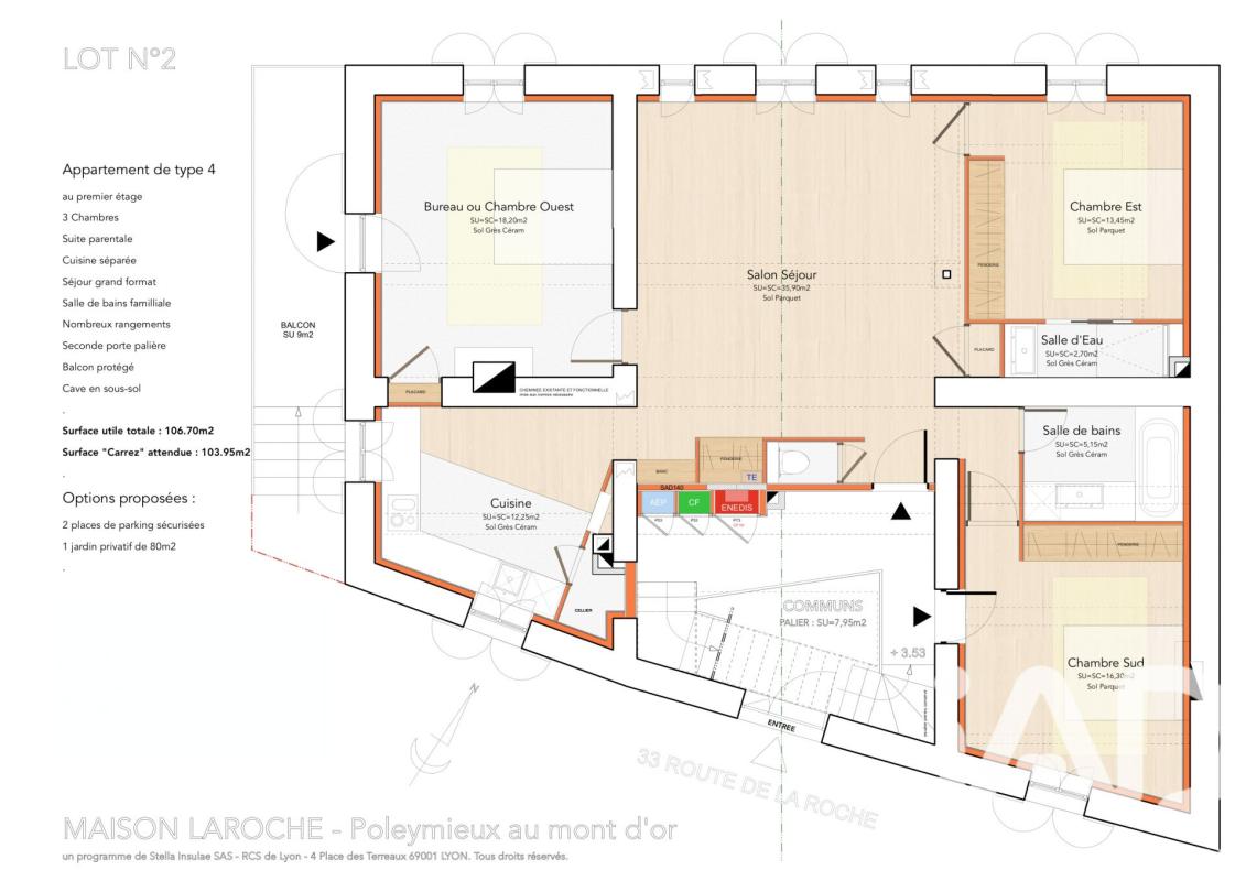 Appartement 3 Pièce(s) Poleymieux-au-Mont-d'Or