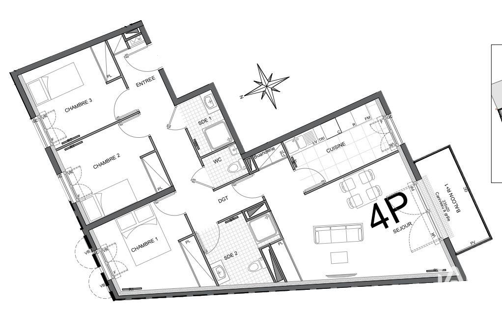 Appartement 4 Pièce(s) Trilport