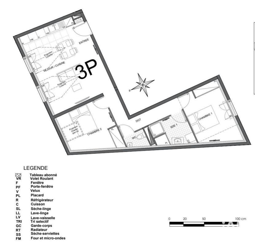 Appartement 3 Pièce(s) Trilport