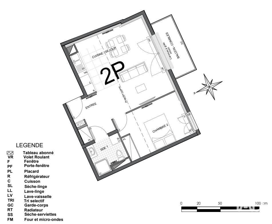 Appartement 2 Pièce(s) Trilport