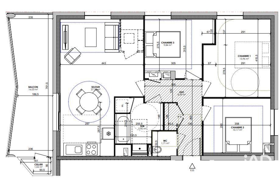 Appartement 4 Pièce(s) Lyon 7eme Arrondissement - Photo 8