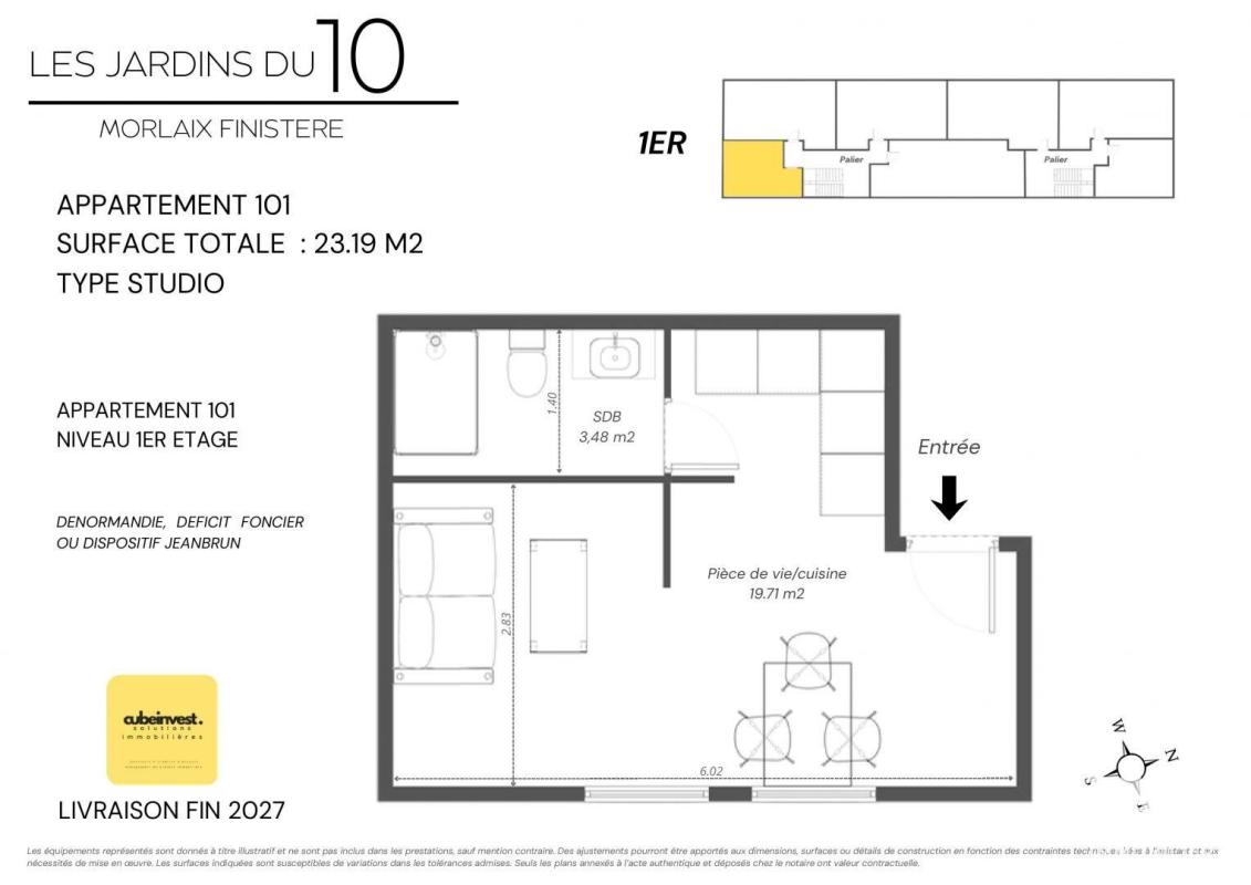 Appartement 1 Pièce(s) Morlaix