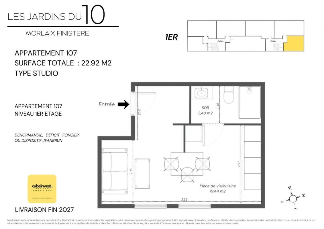 Appartement 1 Pièce(s) Morlaix