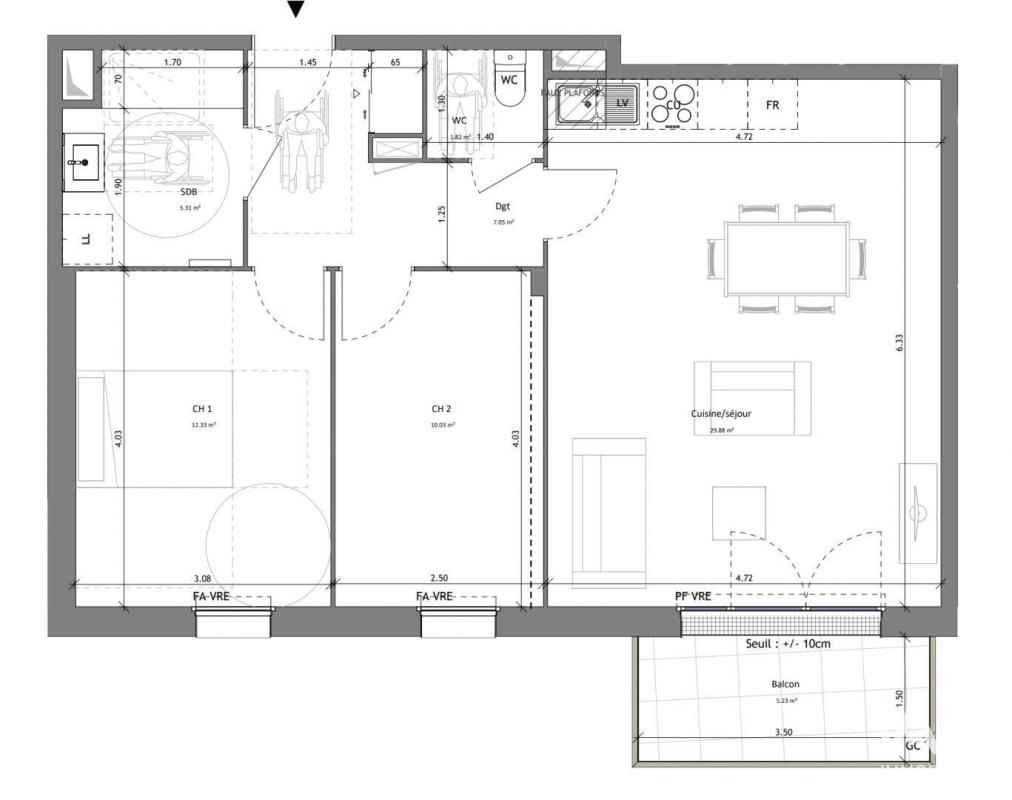 Appartement 3 Pièce(s) Saint-Avé - Photo 5