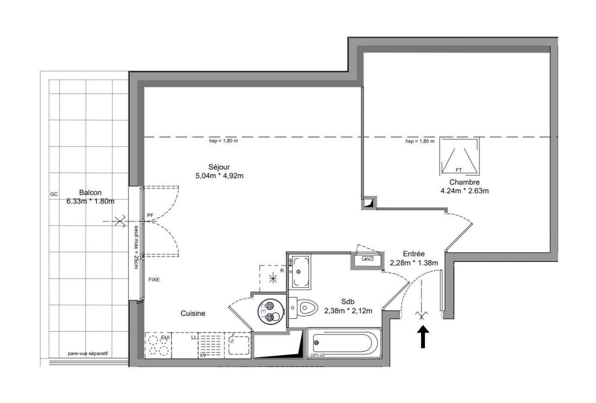 Appartement 2 Pièce(s) Surzur - Photo 4