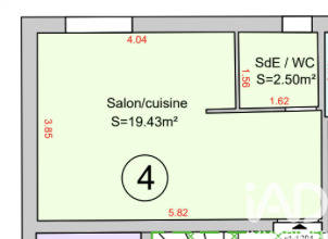Appartement 1 Pièce(s) Ollainville