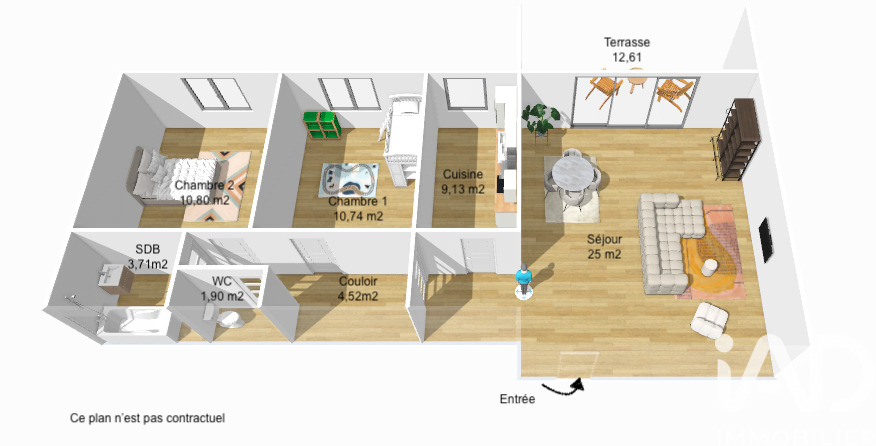 Appartement 3 Pièce(s) Toulouse