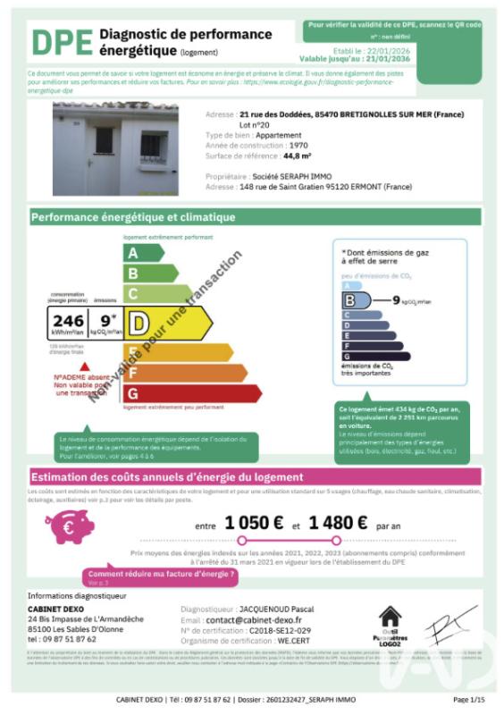 Maison 3 Pièce(s) Bretignolles-sur-Mer