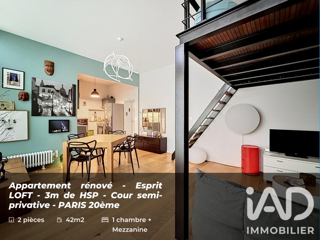 Appartement 2 Pièce(s) Paris 20eme Arrondissement