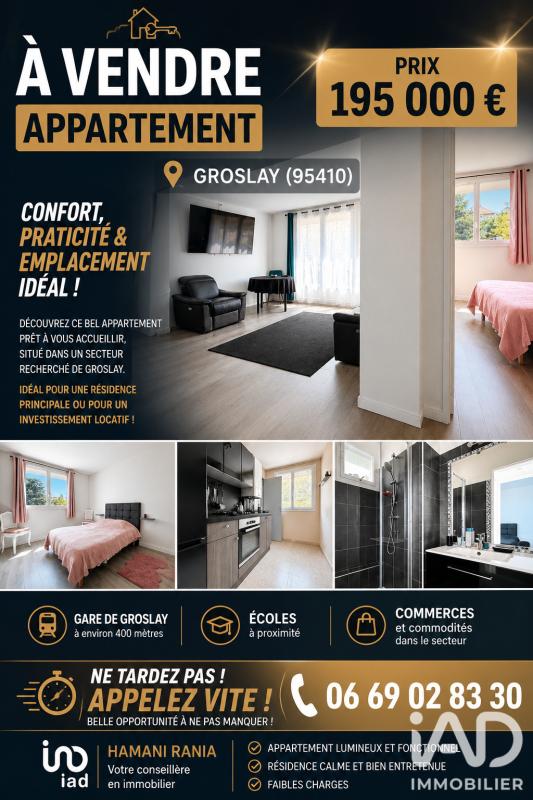 Appartement 3 Pièce(s) Groslay