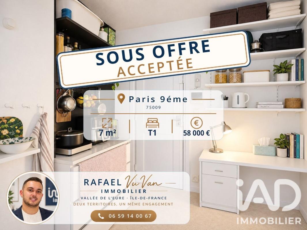 Appartement 1 Pièce(s) Paris 9eme Arrondissement
