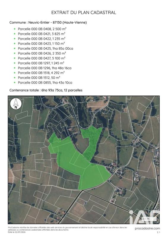 Terrain agricole  Neuvic-Entier