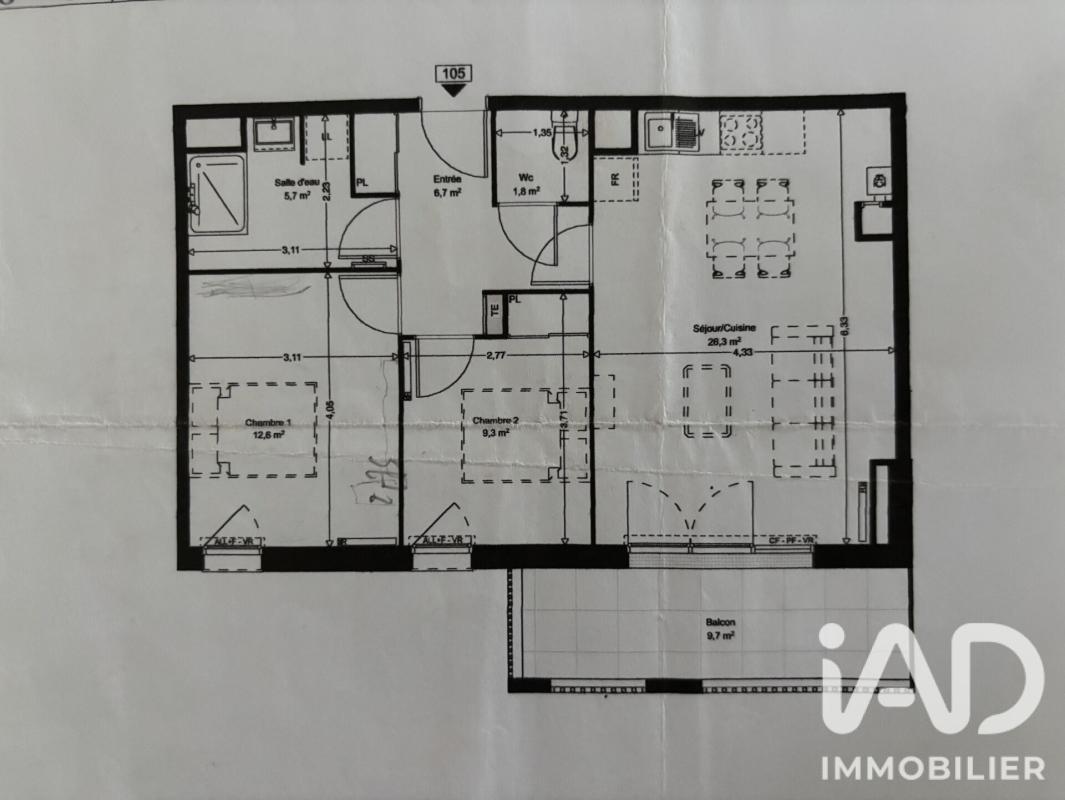 Appartement 3 Pièce(s) Saint-Vincent-de-Paul - Photo 10