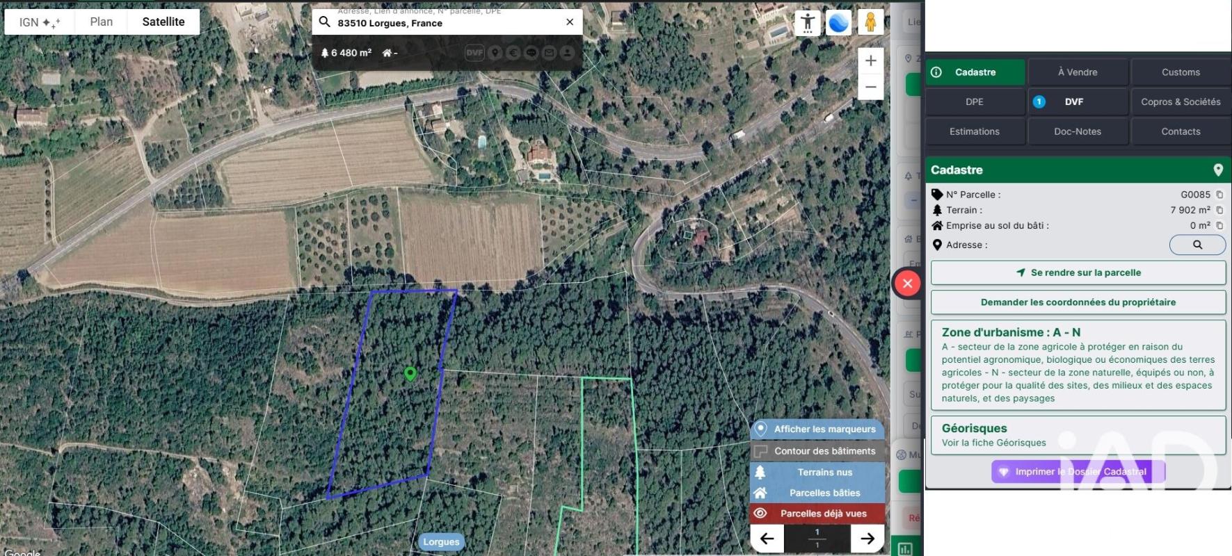 Terrain agricole  Lorgues